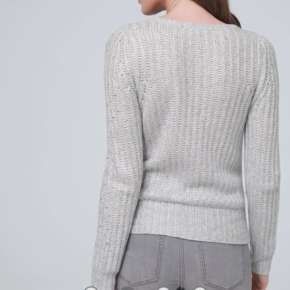 WHBM Sparkly Mirror Sequin Embellished Sweater - Picture 2 of 13